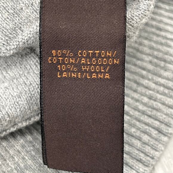 RSRV Enyce Gray Long Sleeve Weave Knit Warm Classic Preppy Professor Sweater - Picture 6 of 9